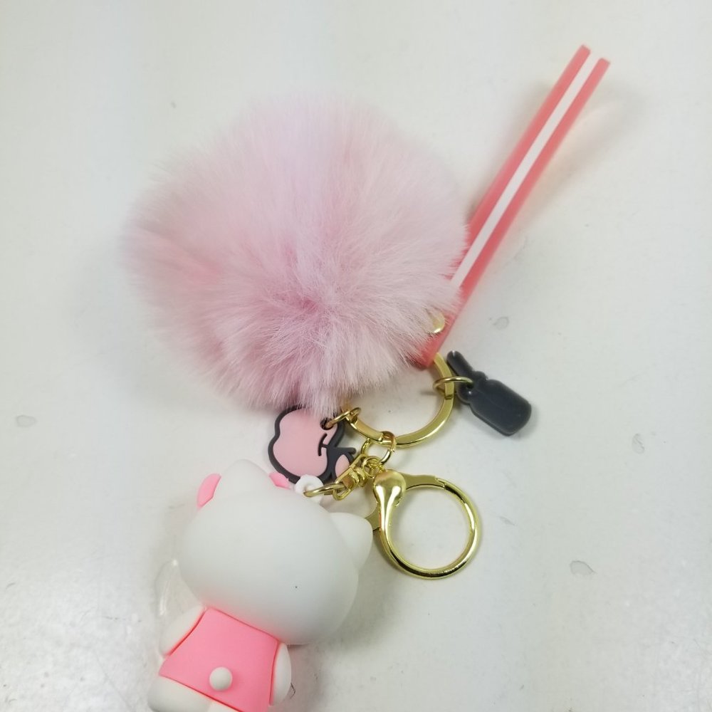 Hello Kitty Pom Pom Key Chain - Picture 4 of 11